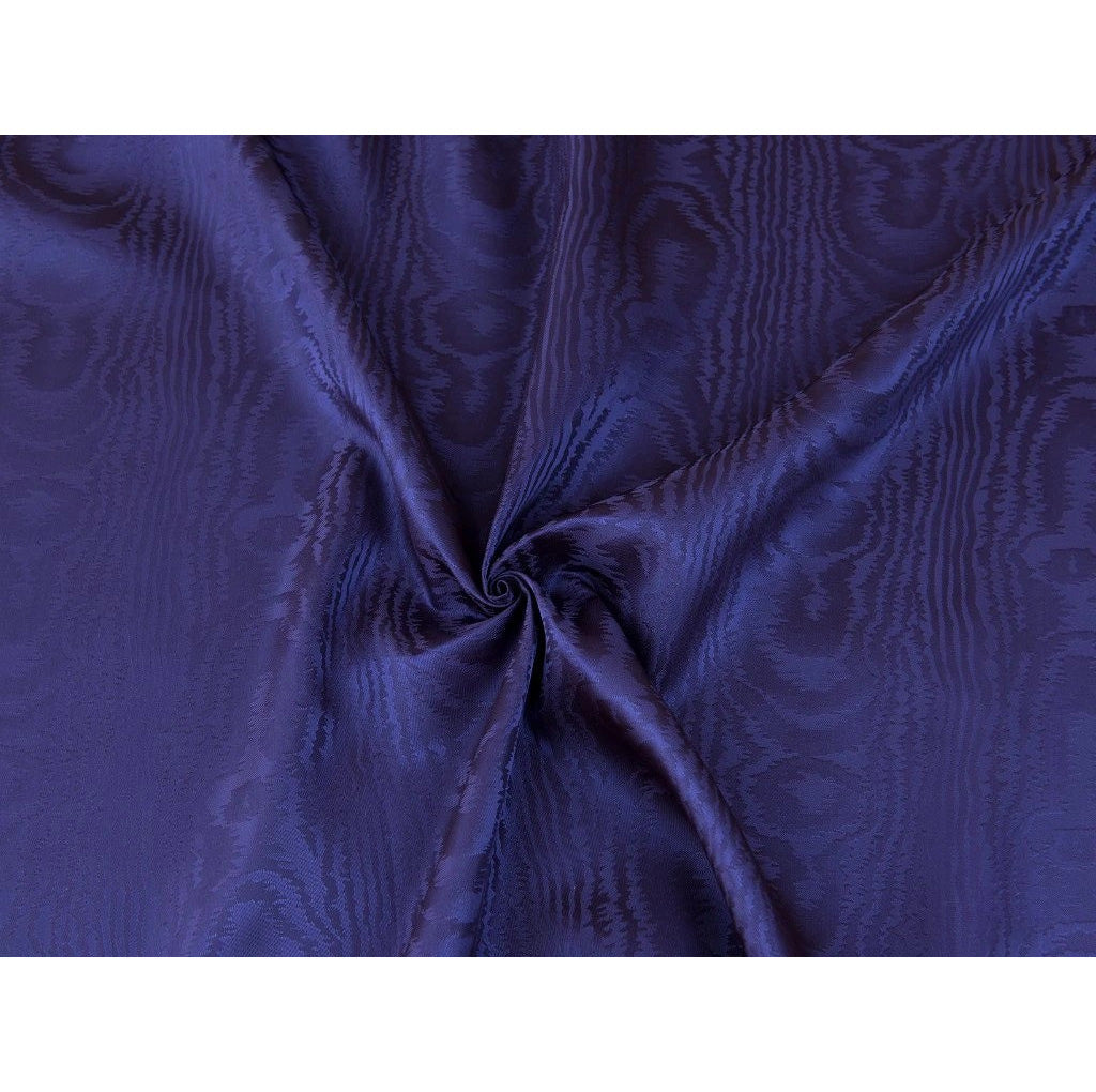 Moire Curtain Brocade Blue