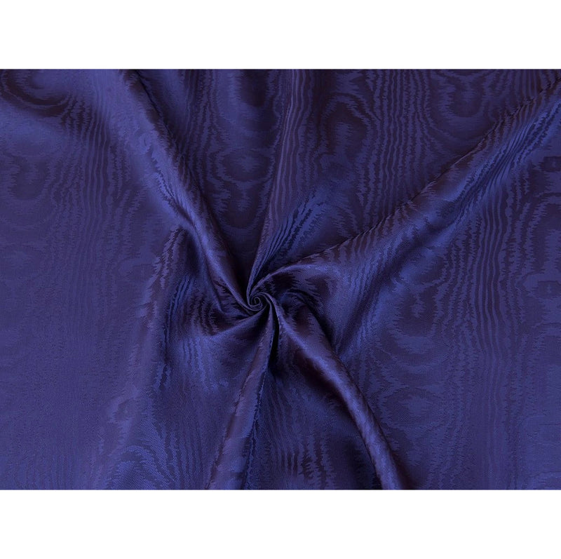 Moire Curtain Brocade Blue