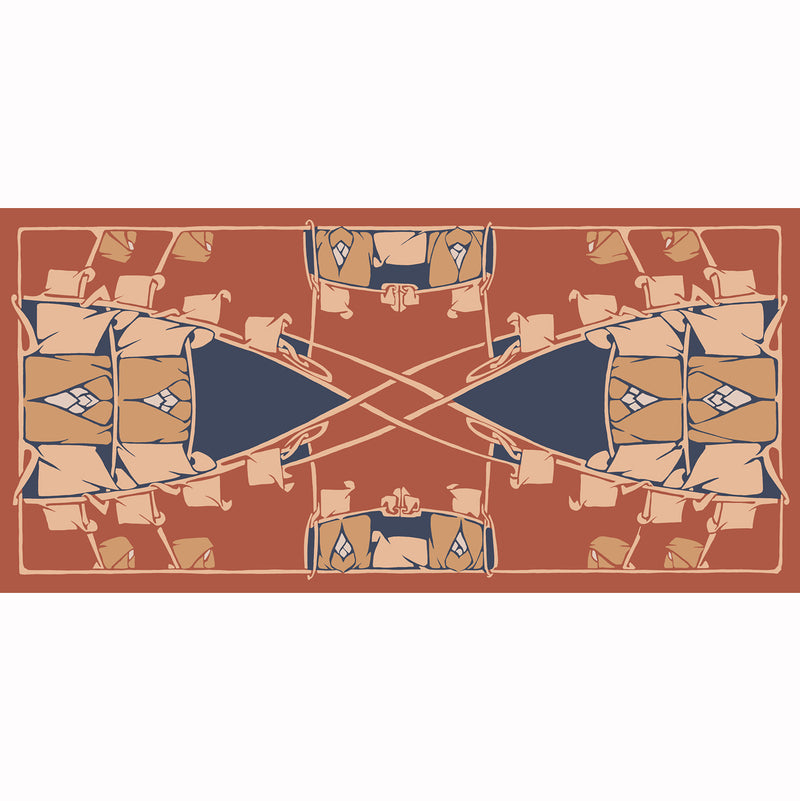 Archibald Knox Original Design Hand-Knotted Rug New Zealand Wool 213cm x 120cm