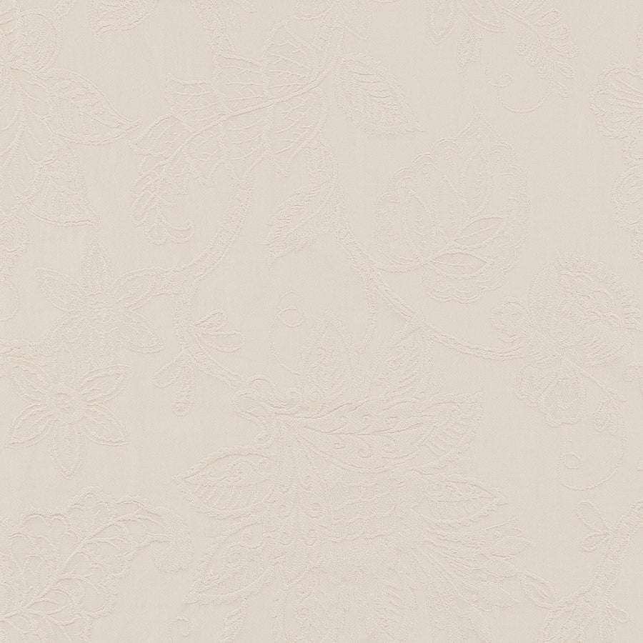 Burghley Floral Cotton Damask Chalk