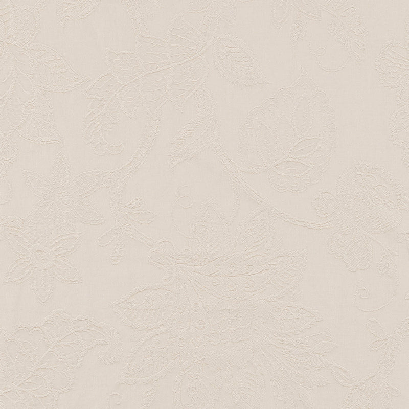 Burghley Floral Cotton Damask Chalk