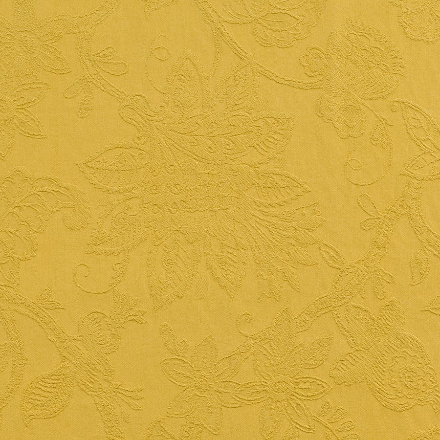Burghley Floral Cotton Damask Gold