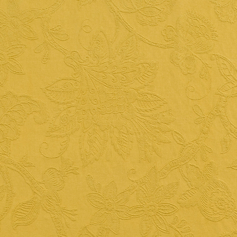 Burghley Floral Cotton Damask Gold