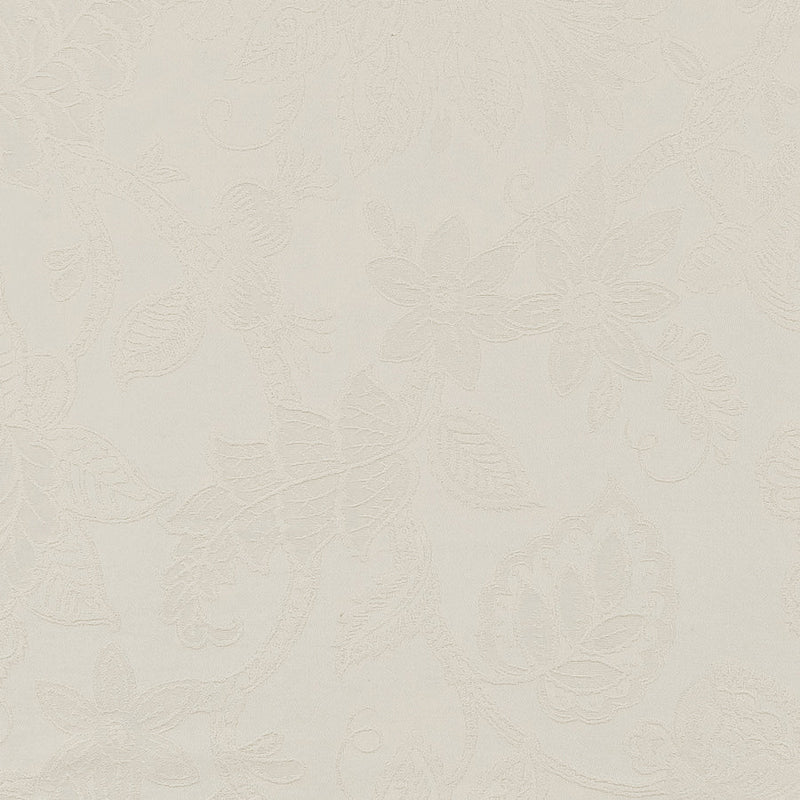 Burghley Floral Cotton Damask Ivory