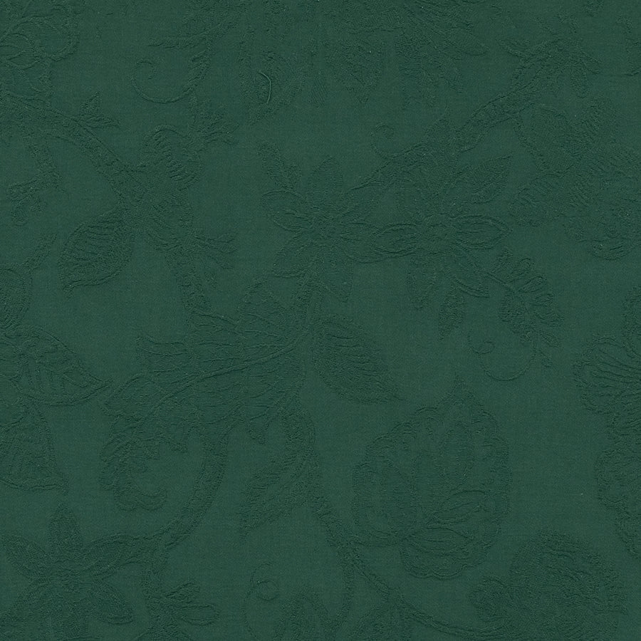Burghley Floral Cotton Damask Jade
