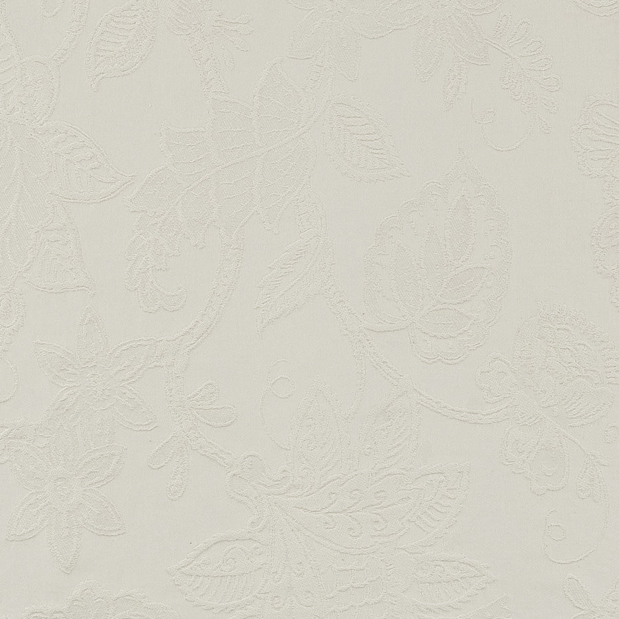 Burghley Floral Cotton Damask Natural