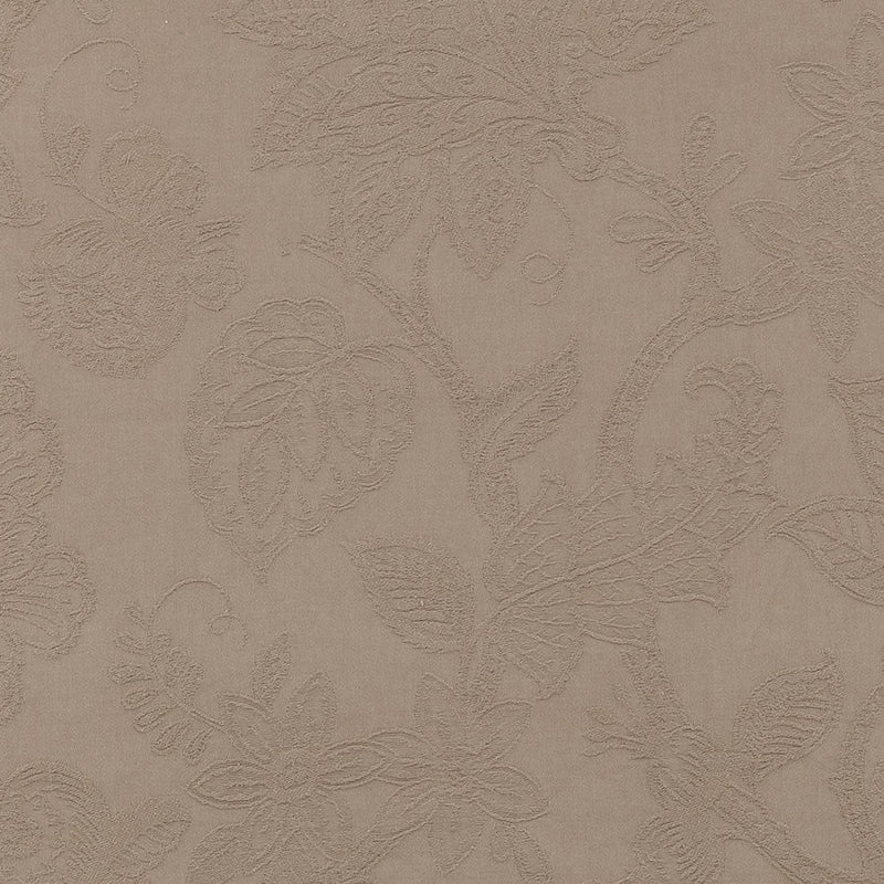 Burghley Floral Cotton Damask Taupe