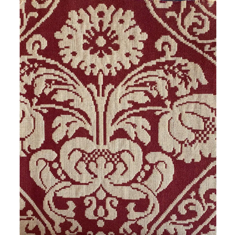 Hampton Court Abbeville Dornick Linen Red Rust