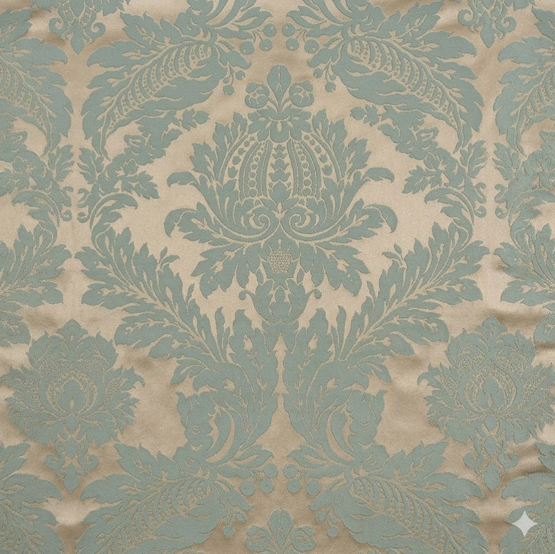 Raphael Damasks Classic Extra Large Scale Ogee Duck Egg