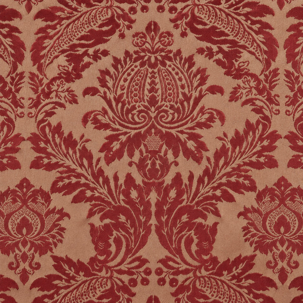 Raphael Damasks Classic Ogee Red and Gold Extra Large Scale