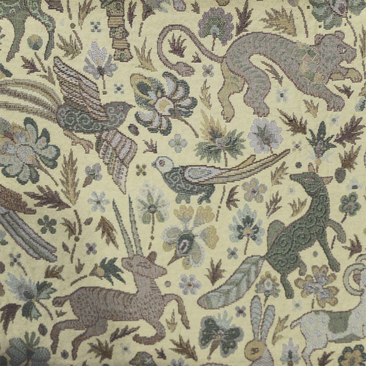 Guinevere Medieval Forest Animals Tapestry Cream