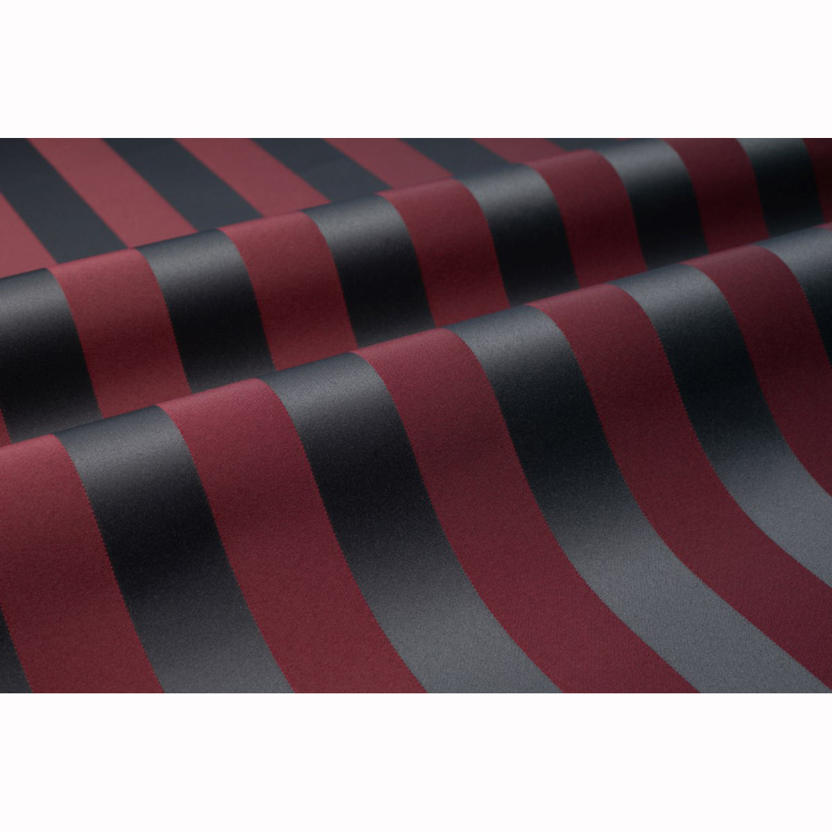 Raphael Damasks Classic Stripe Red and Pewter