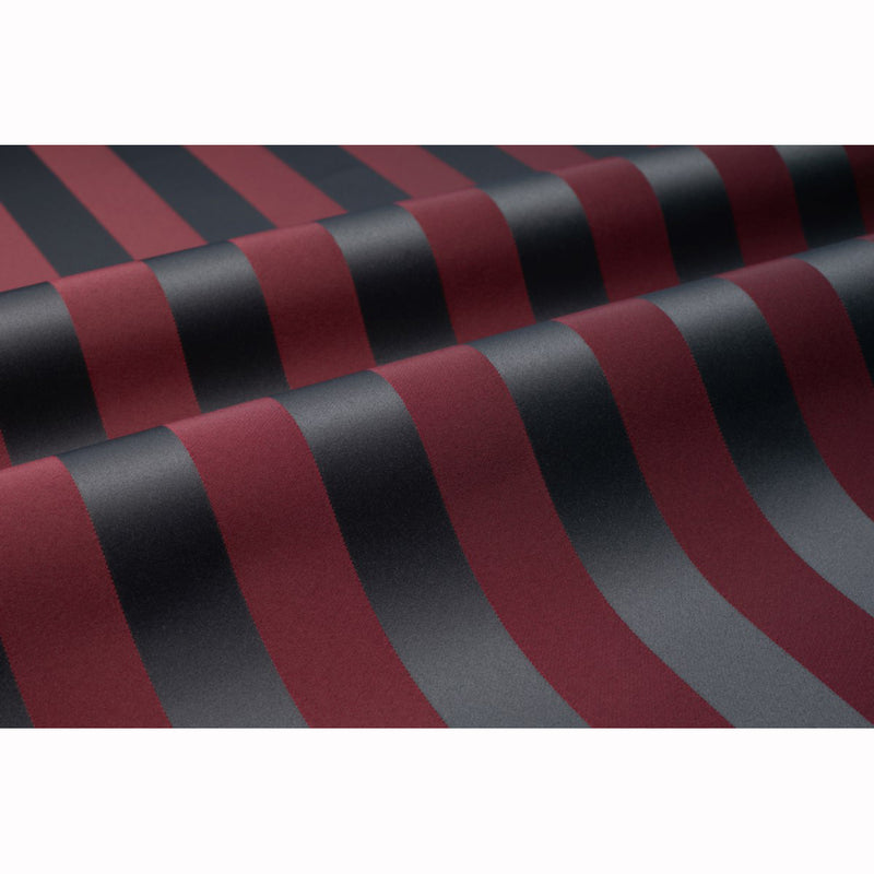 Raphael Damasks Classic Stripe Red and Pewter