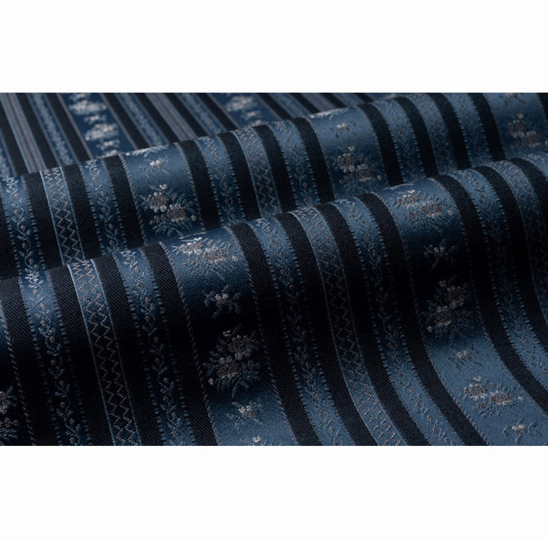 Georgiana Blythe Floral Stripe Deep Blue