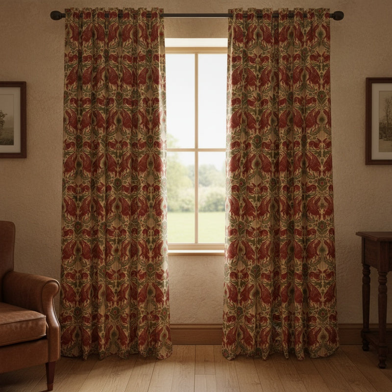 Hampton Court 14th Century Sicilian Falcons and Hounds Luxury Velvet