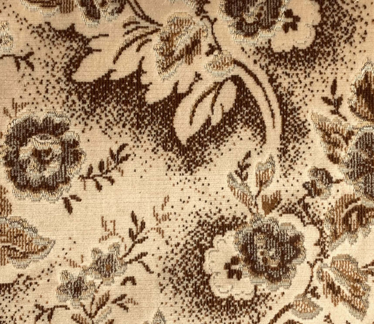 Bigelow Cut Pile Velvets Large Floral Ochre