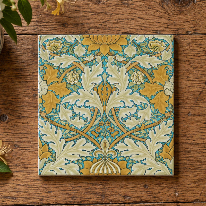 William Morris Saint James Palace 20cm x 20cm Hand-made Ceramic Wall Tile