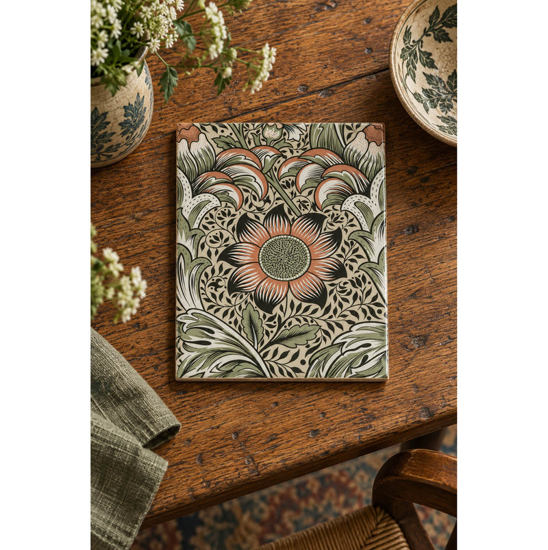 William Morris Tiles Corncockle 20cm x 25cm Ceramic Tile, Single Extra Tile