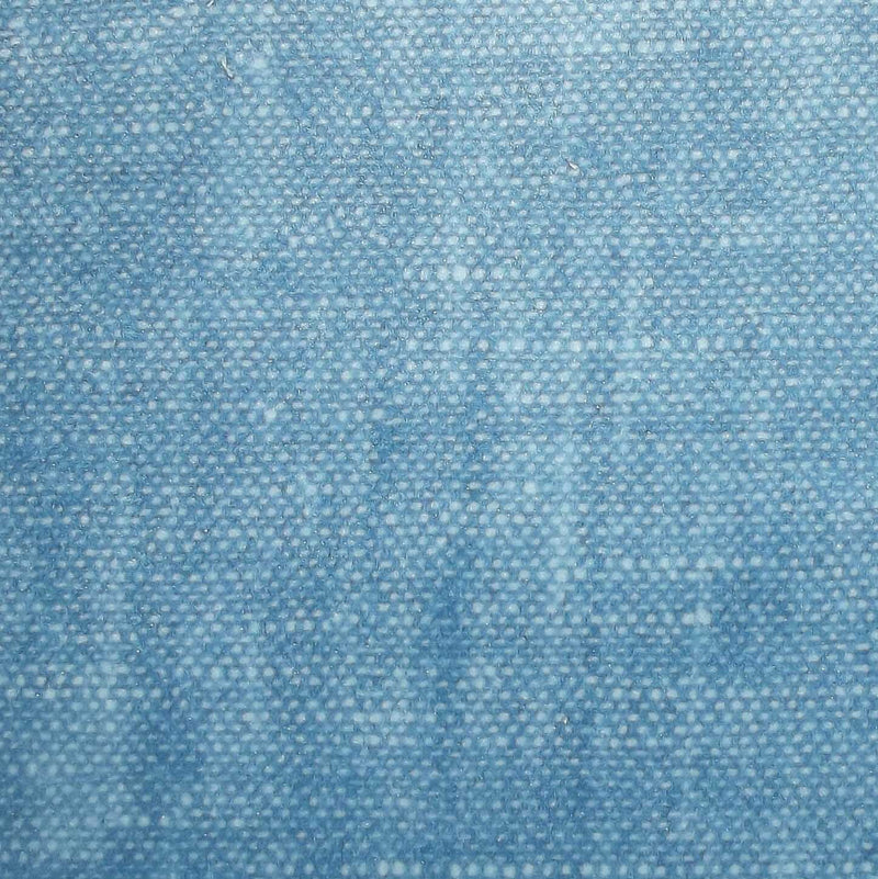 Swale Azure FR Linen-Look Velvet Fabric
