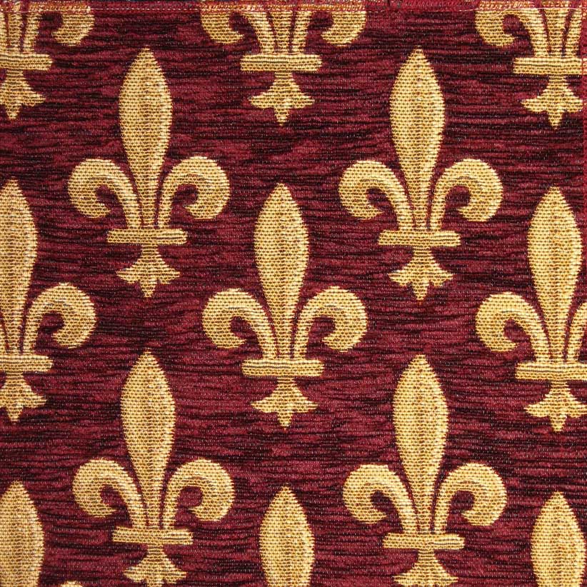 Celtic Medieval Curtain And Upholstery Fabric Guinevere Medieval Fleur De Lys Burgundy Chenille From Loome Fabrics Medieval and medieval style fabrics are not easy to find, but at loome we have created a unique collection of fabrics which derive their essence from that noble period of history. fleur de lys burgundy chenille