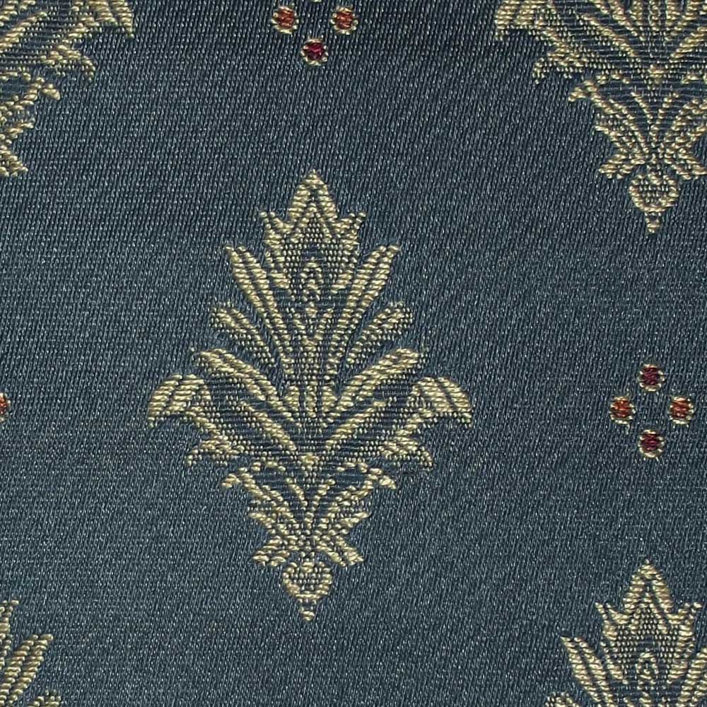 Celtic Medieval Blue Flat Weave Curtain And Upholstery Fabric