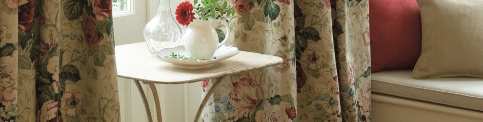 floral linen curtains
