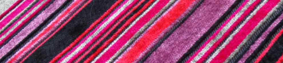 images of red fabric, purple fabric and pink fabric