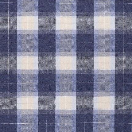 Tartan Plaid Blue Wool Curtain and Upholstery Fabric | Iona Navy Plaid ...